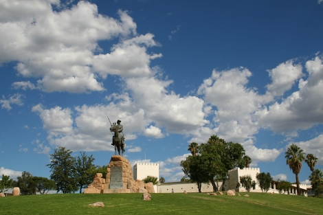 the controversial Equestrian Monument in front of the Alte Feste in Windhoek