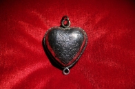 heart-shaped silver necklace