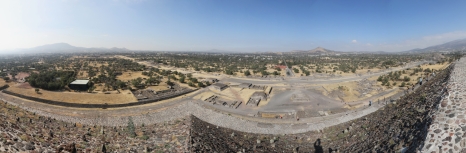 panoramic view from the Pyramid of the Sun