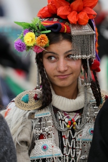 in traditional costume